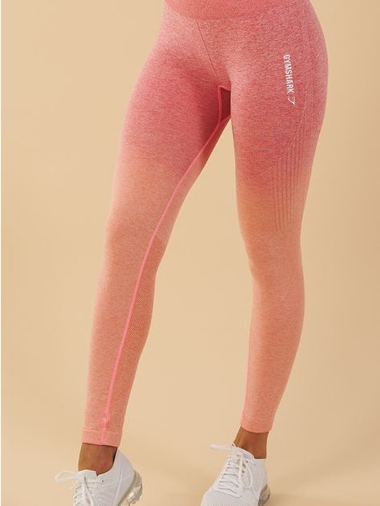 Gymshark Pants - Gymshark Coral Pink Ombre Seamless Leggings
